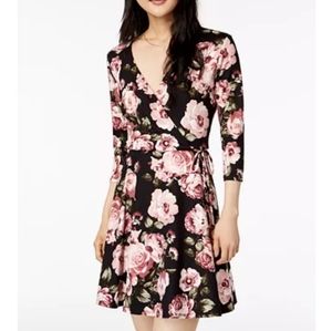 BCX floral wrap dress